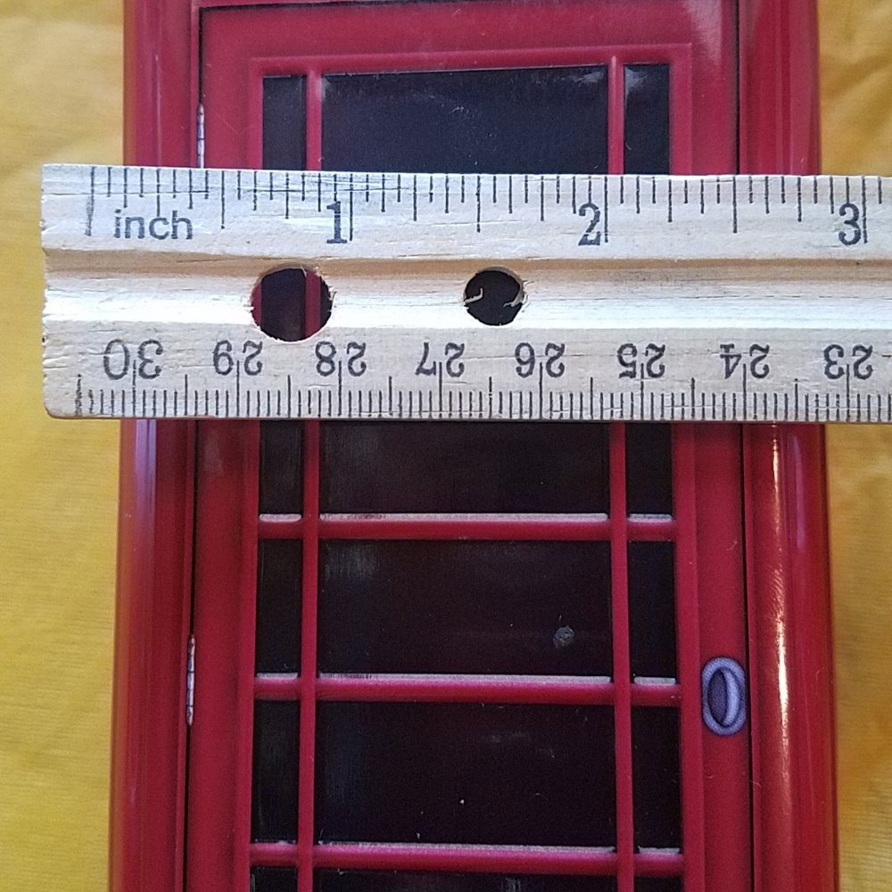 Red English telephone booth biscuit container - Picture 4 of 4